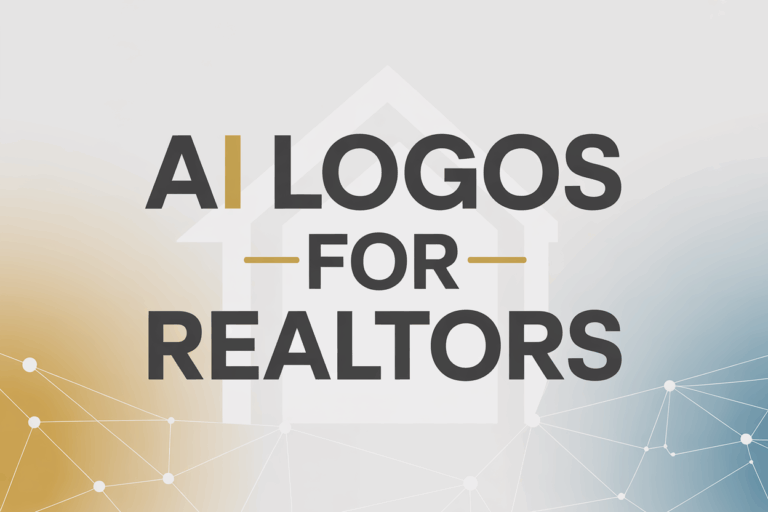 Featured image for article showing how to create realtor logos with AI in seconds