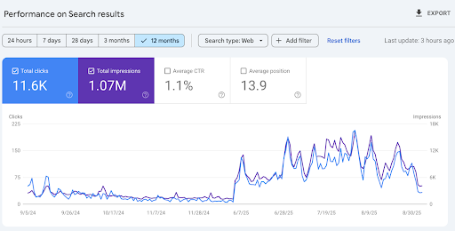 SEO Traffic Performance Screenshot 2