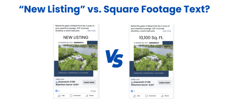 Split test Facebook ads for realtors